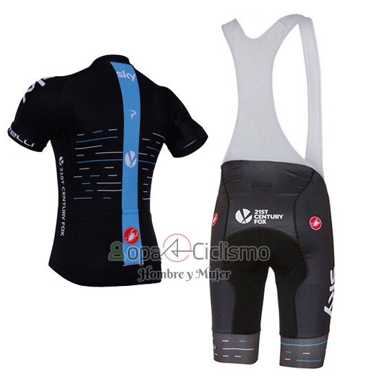 Sky Ropa Ciclismo Culotte Corto 2017 Mangas Cortas Negro